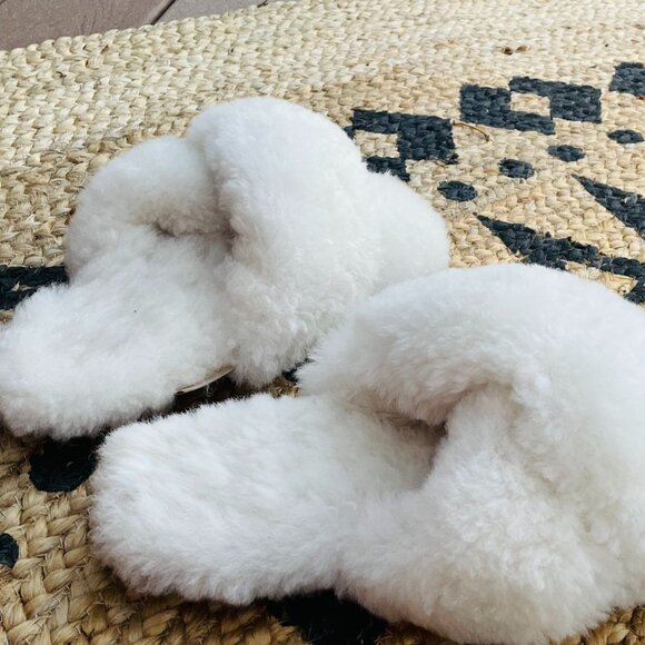 Ariana Bohling CrissCross Alpaca Slippers - Picture 1 of 6